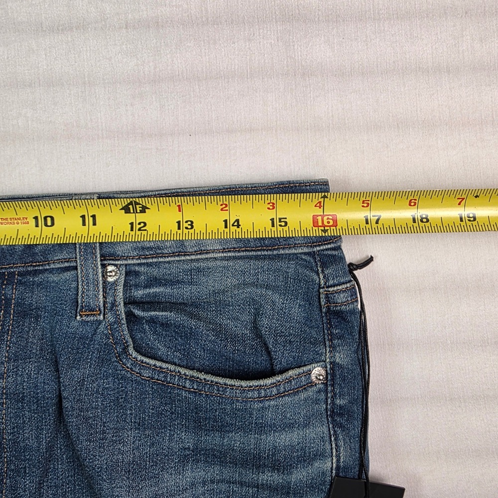 Edwin Lark Flare Jeans Flashback Blue High Rise Denim EW2061ICS Size 30 NEW - Picture 8 of 12